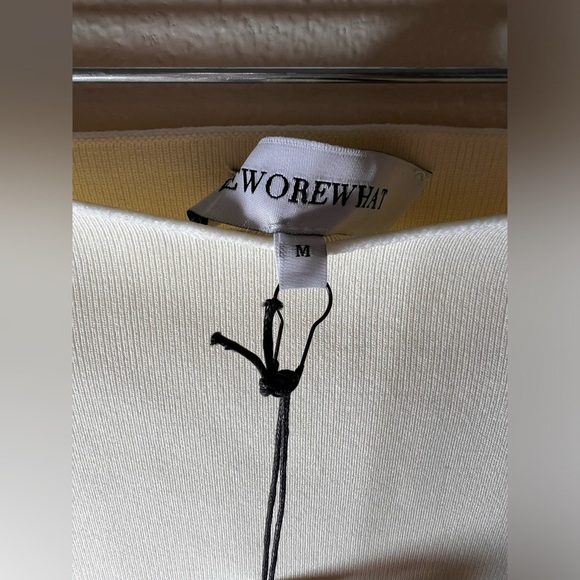 WeWoreWhat Rib Midi Skirt in Ecru | Size M | NWT - Picture 3 of 3